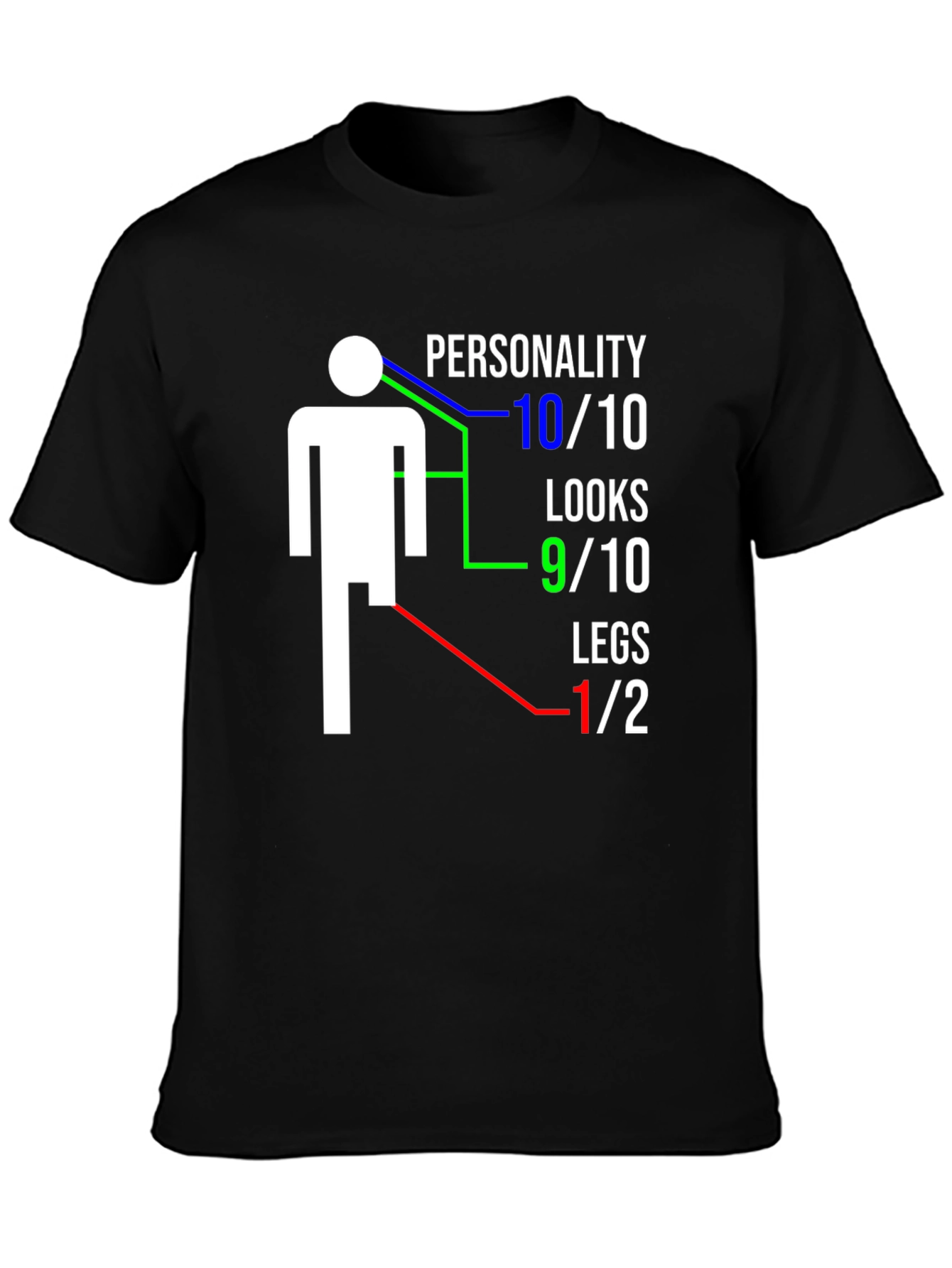 Funny One-Legged Man Graphic T-Shirt