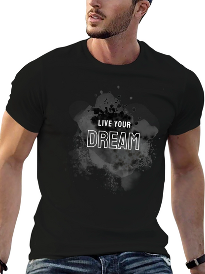 Live Your Dream Black Graphic Tee
