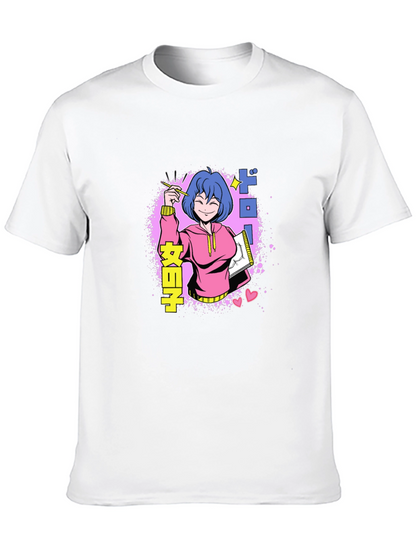 Anime Girl Drawing T-Shirt - Unique Graphic Tee