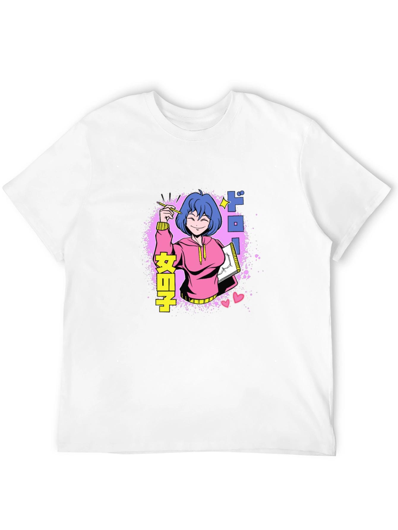Anime Girl Drawing T-Shirt - Unique Graphic Tee