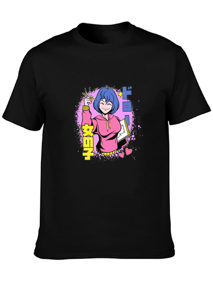 Anime Girl Drawing T-Shirt - Unique Graphic Tee