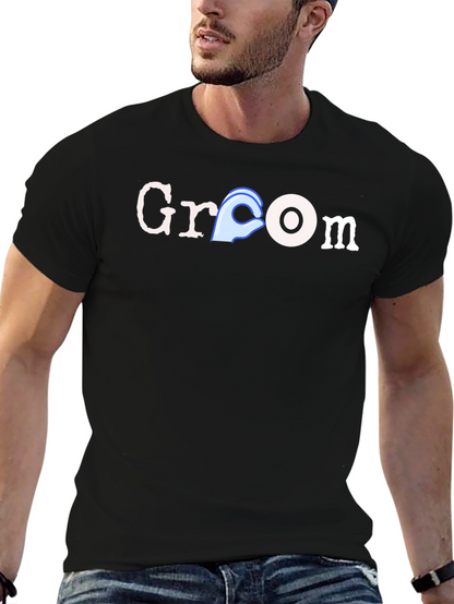 Groom Humor Black T-Shirt Novelty Design