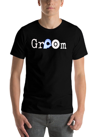 Groom Humor Black T-Shirt Novelty Design