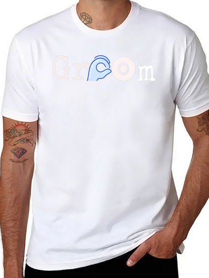 Groom Humor Black T-Shirt Novelty Design