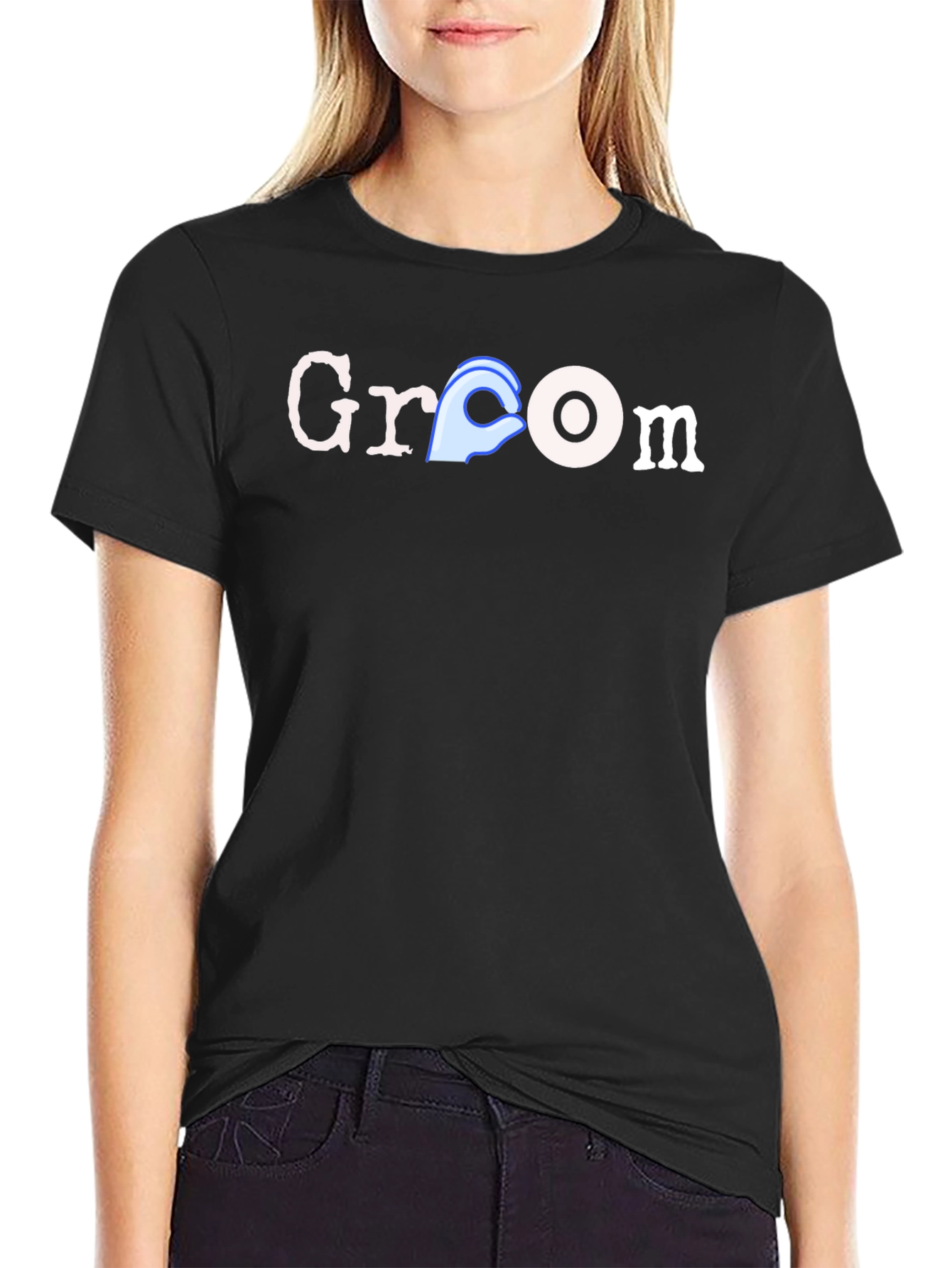 Groom Humor Black T-Shirt Novelty Design