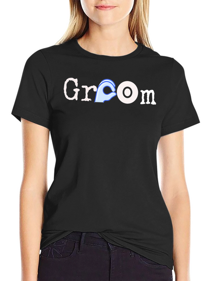 Groom Humor Black T-Shirt Novelty Design