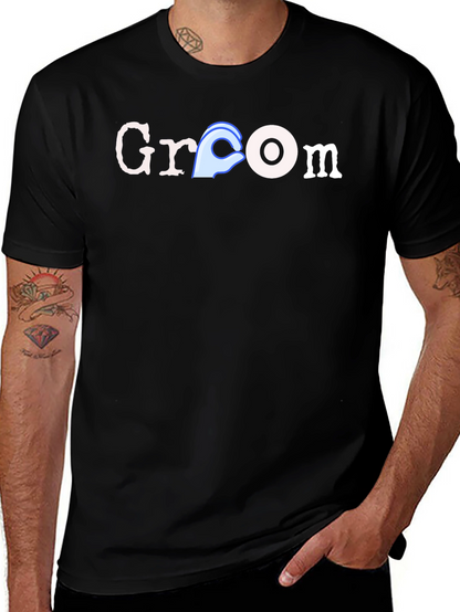 Groom Humor Black T-Shirt Novelty Design