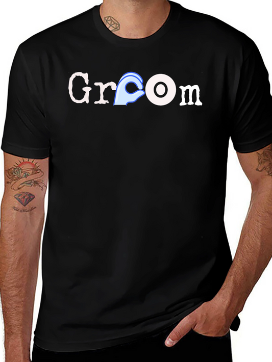Groom Humor Black T-Shirt Novelty Design