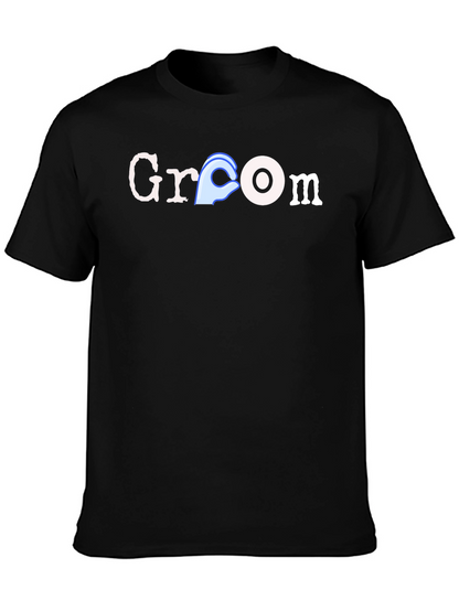 Groom Humor Black T-Shirt Novelty Design