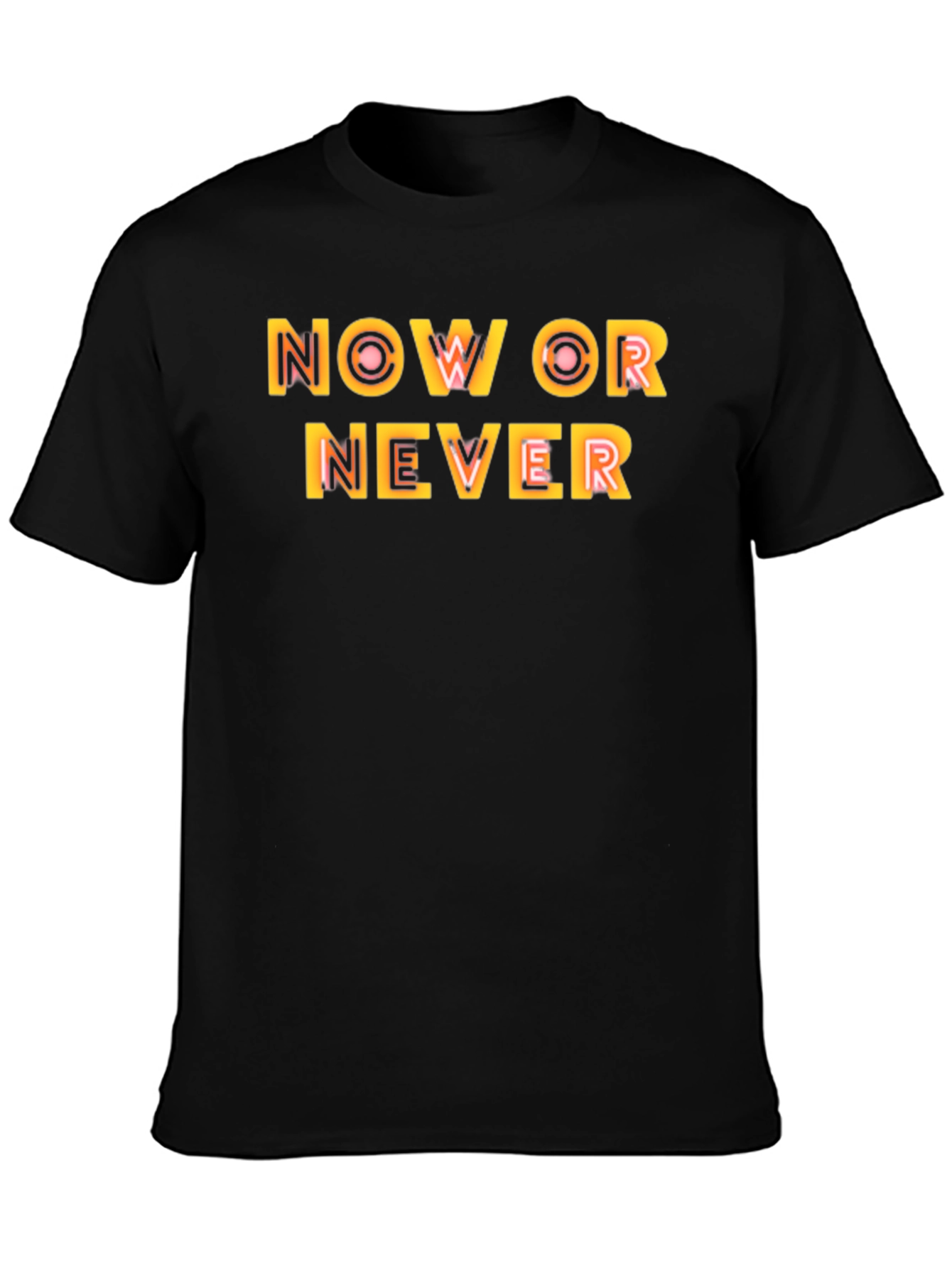 Now or Never Graphic Black Tee