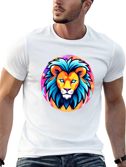 Bold Lion Graphic Tee - Black Cotton Shirt