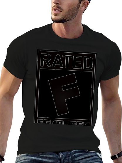 Rated F for Fearless Graphic Tee - Black