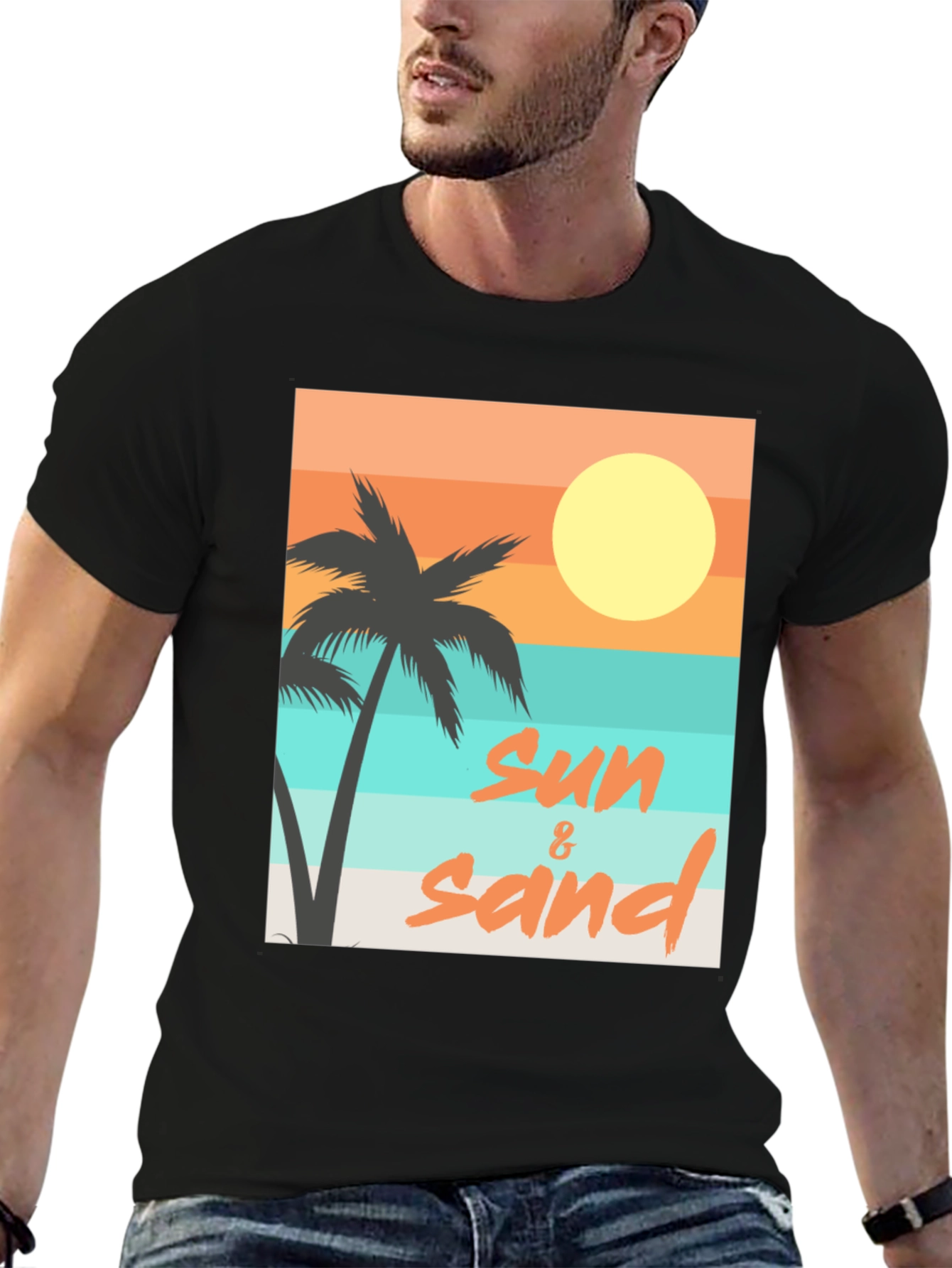 Sun & Sand Graphic Tee - Relaxed Beach Vibes