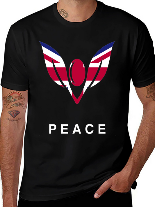 Peace Graphic Tee - Union Jack Angel Wings