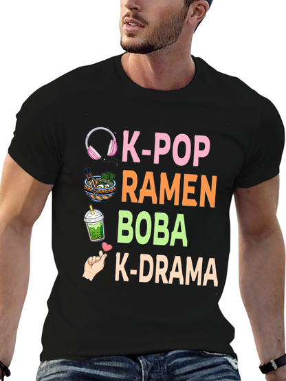 K-Pop Ramen Boba K-Drama T-Shirt