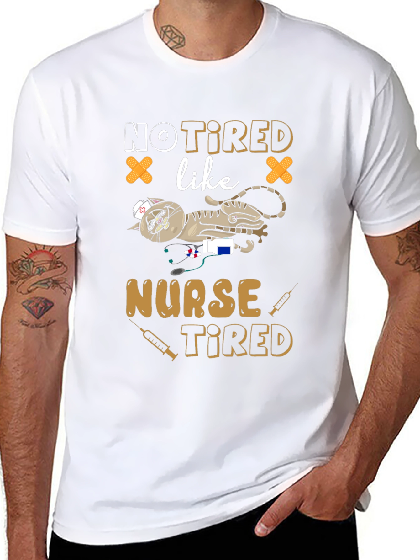Not Tired Like Nurse Tired Graphic T-Shirt