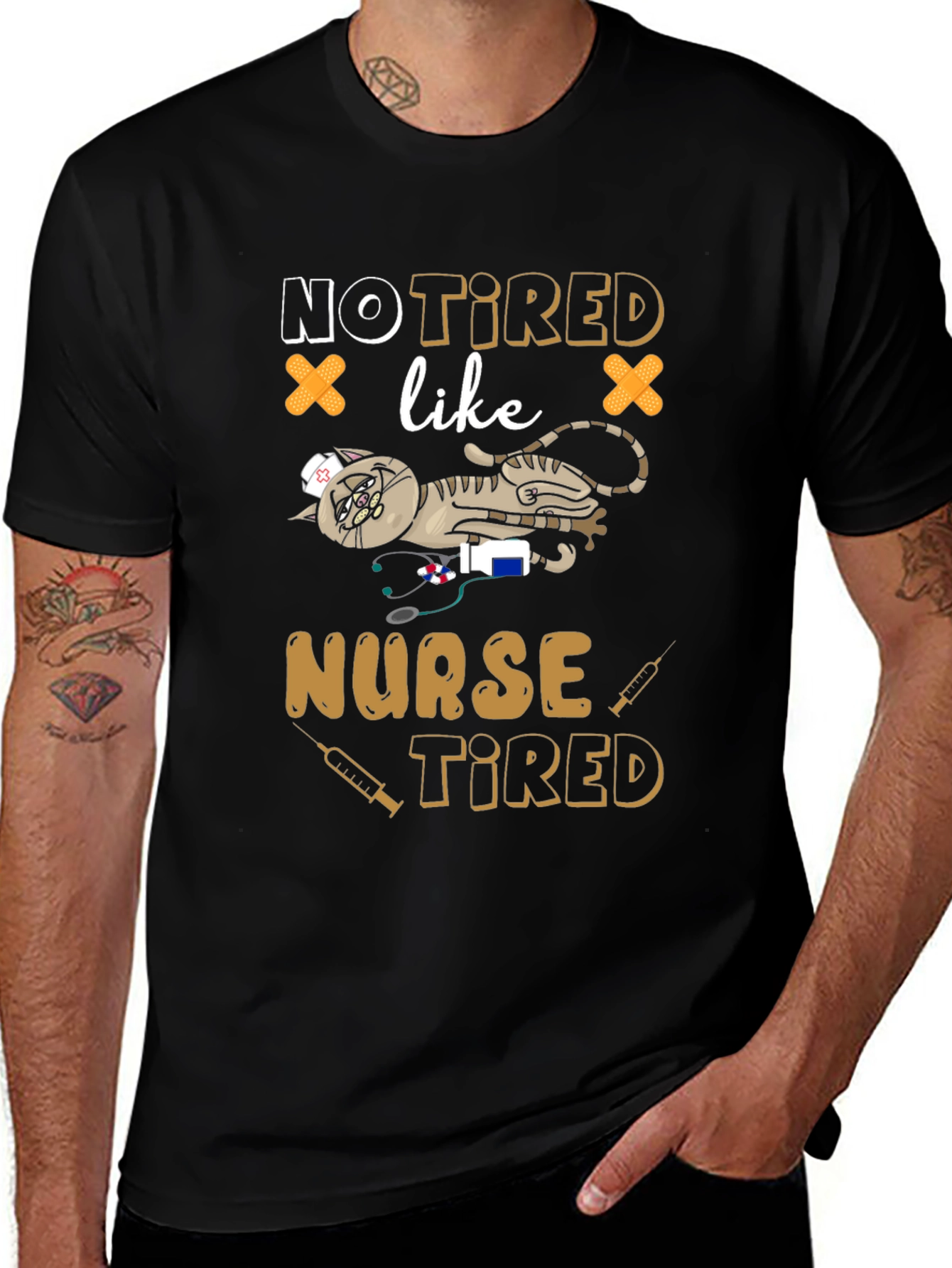Not Tired Like Nurse Tired Graphic T-Shirt
