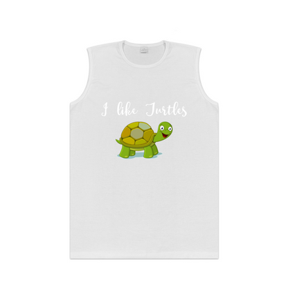 Cute Cartoon Turtle I Like Turtles Graphic Men Tank Top