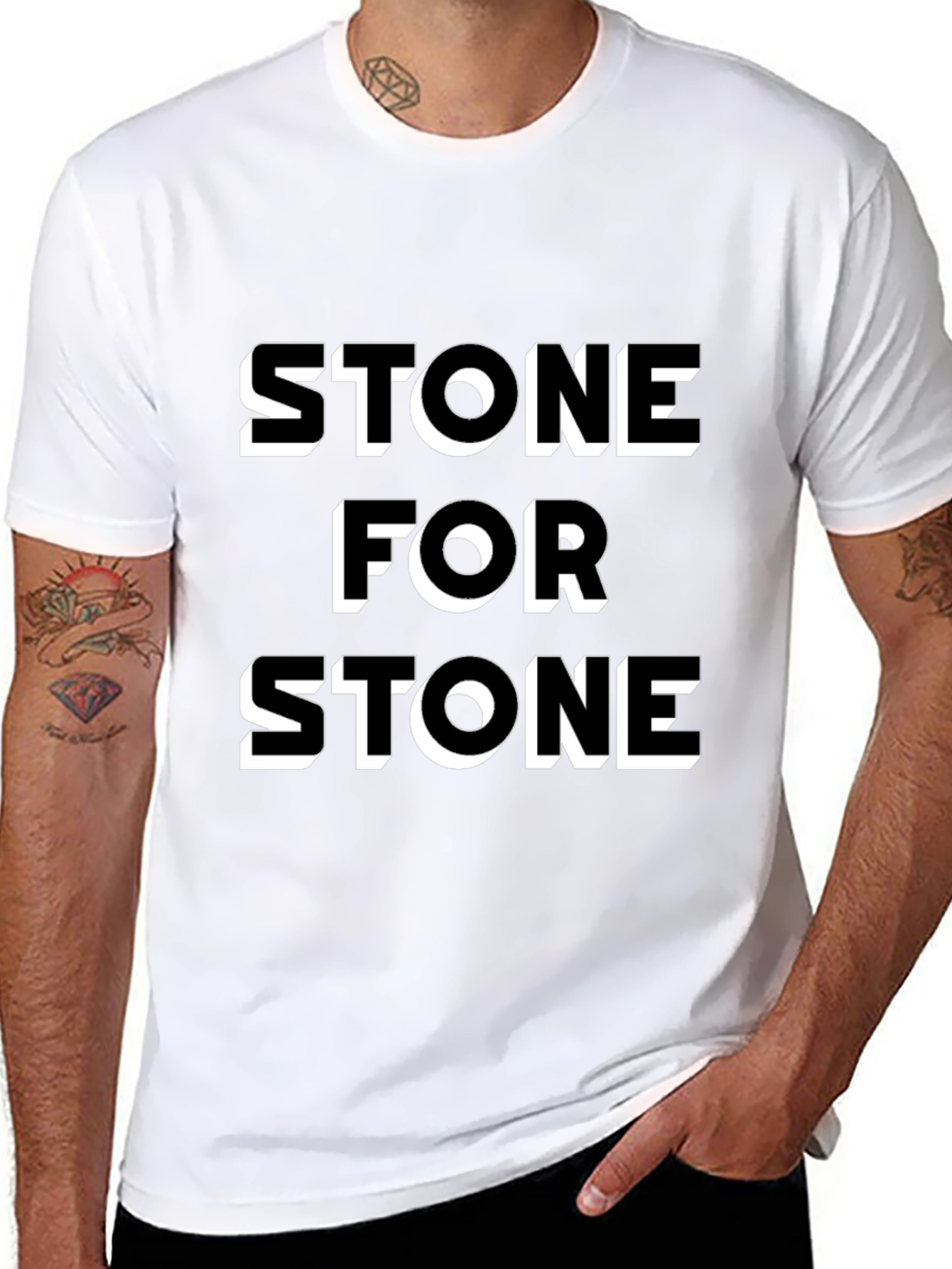 Stone for Stone Black Graphic Tee