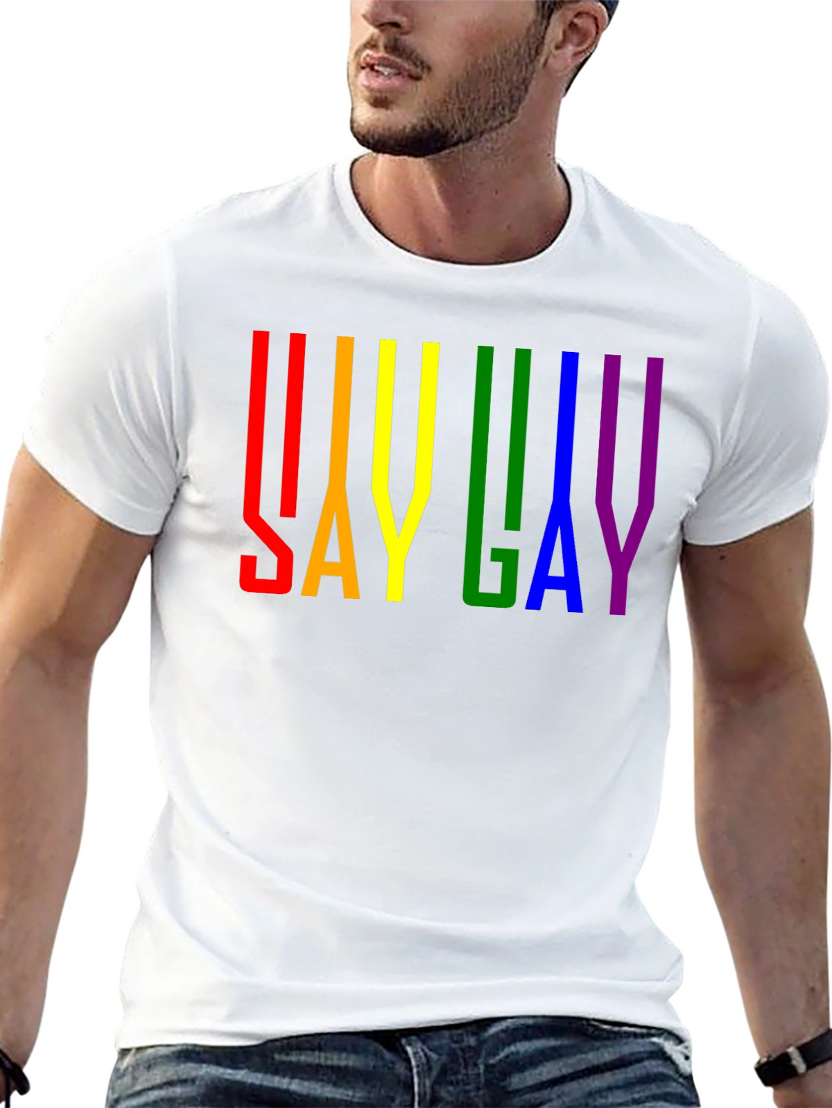 Say Gay Pride Rainbow T-Shirt