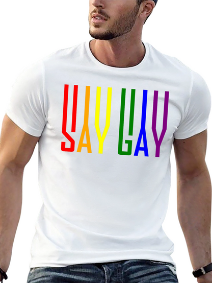 Say Gay Pride Rainbow T-Shirt