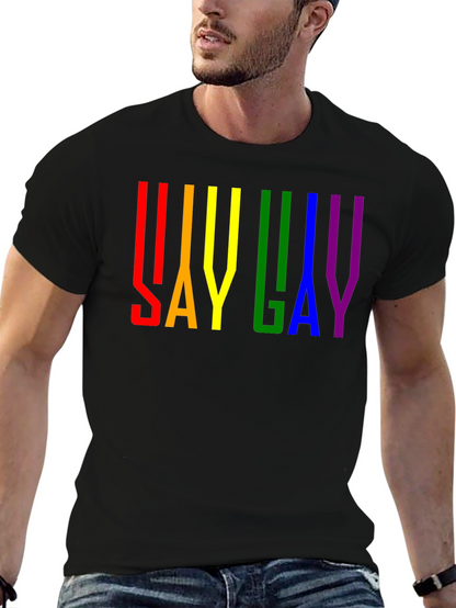 Say Gay Pride Rainbow T-Shirt
