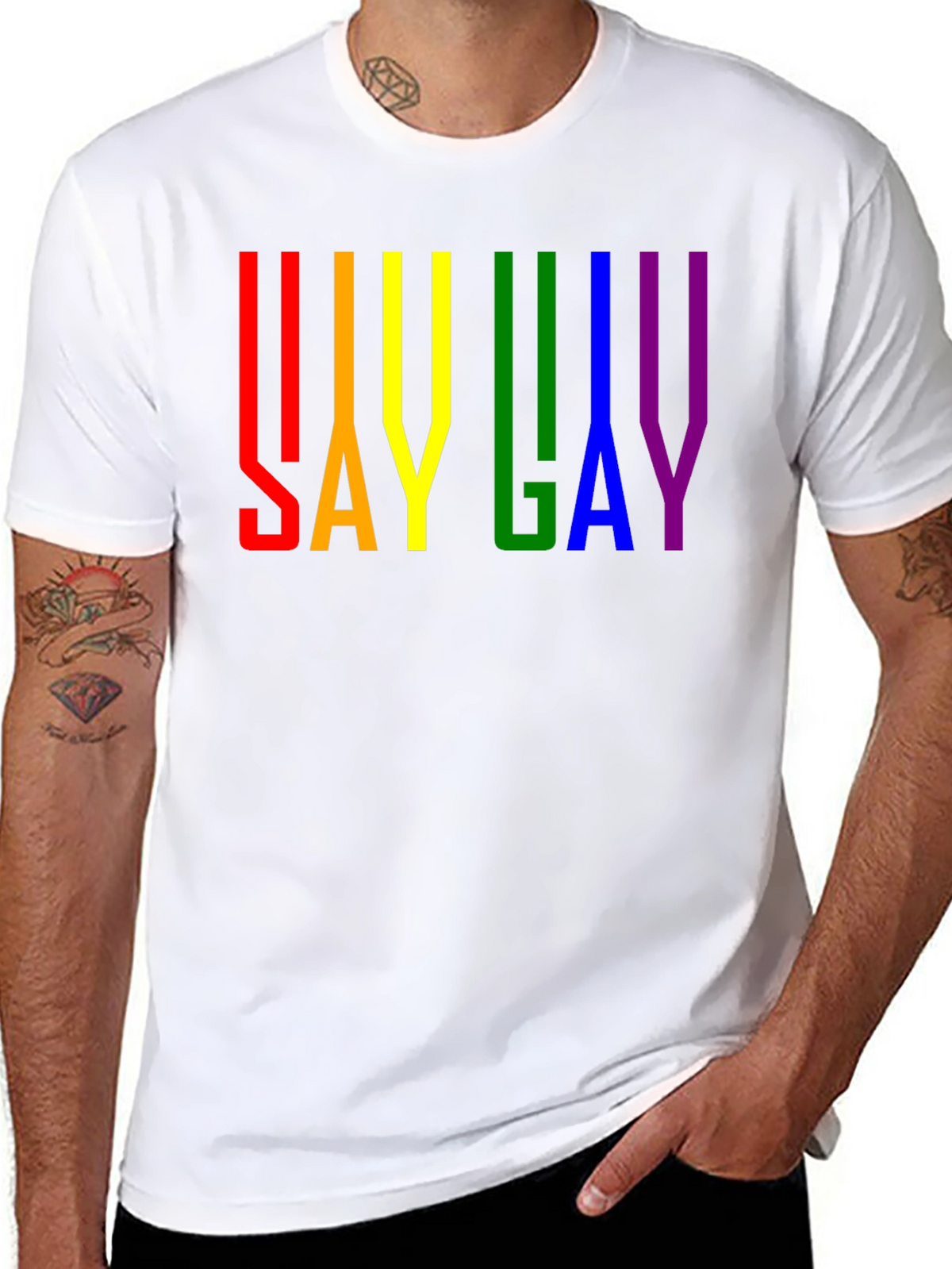 Say Gay Pride Rainbow T-Shirt