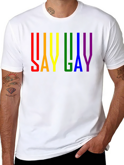 Say Gay Pride Rainbow T-Shirt