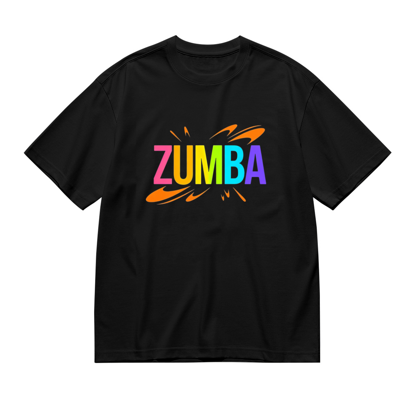 Vibrant Rainbow Zumba Dance Logo Plus Size Women's Printed T-Shirt