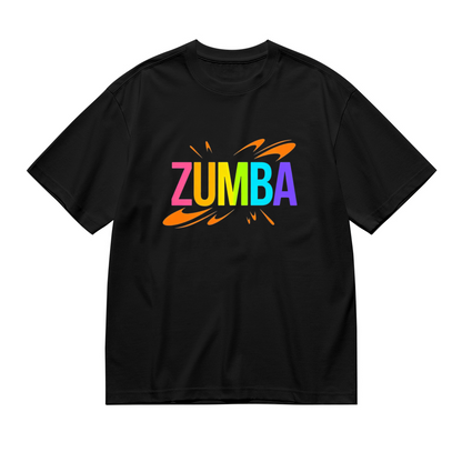 Vibrant Rainbow Zumba Dance Logo Plus Size Women's Printed T-Shirt