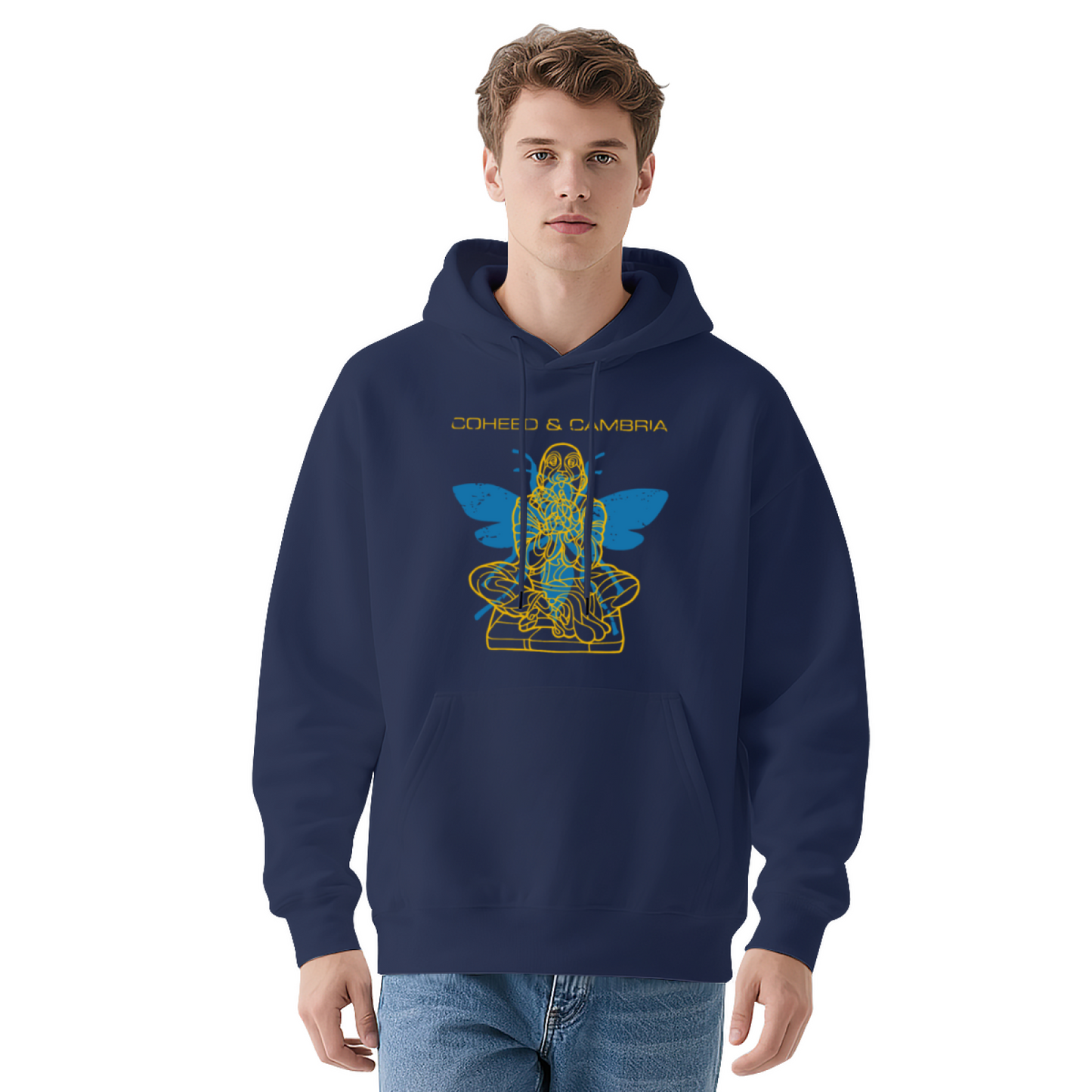 Coheed & Cambria Band Art Gray Hoodie, Rock Music Fan Relaxed Top