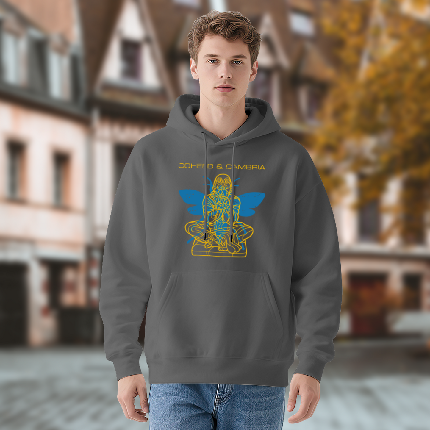 Coheed & Cambria Band Art Gray Hoodie, Rock Music Fan Relaxed Top