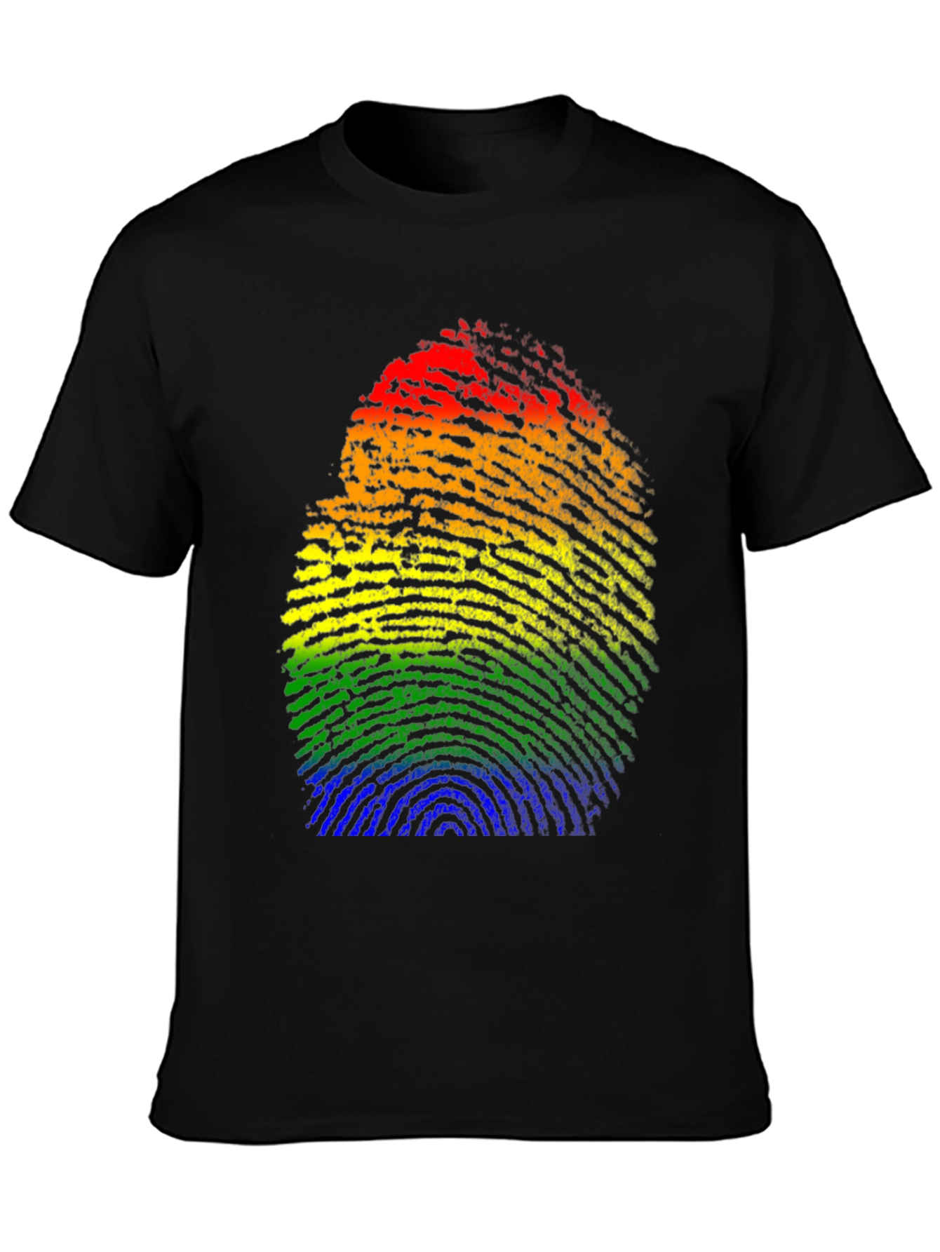 Pride Fingerprint Graphic Tee - Black LGBTQ+ Shirt