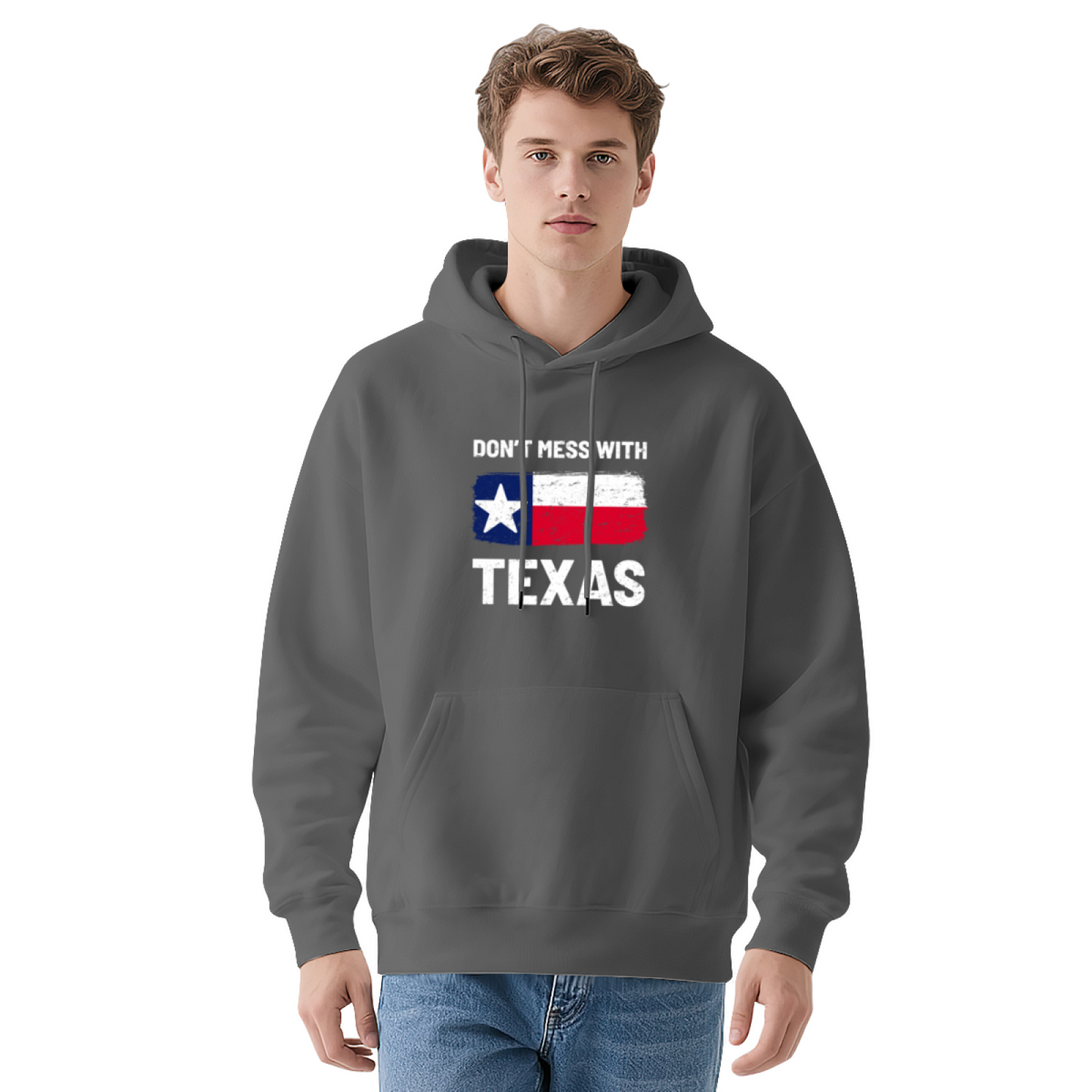 Vintage Texas Flag Graphic Hoodie, Cozy Daily Wear