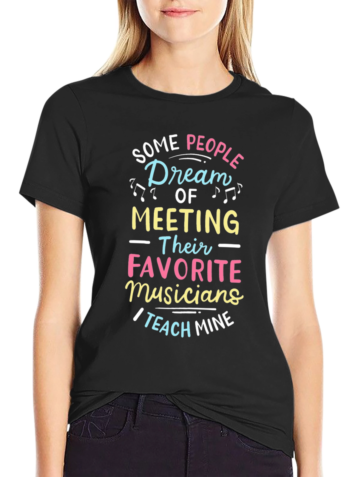 Musician Teacher Graphic Tee - Black