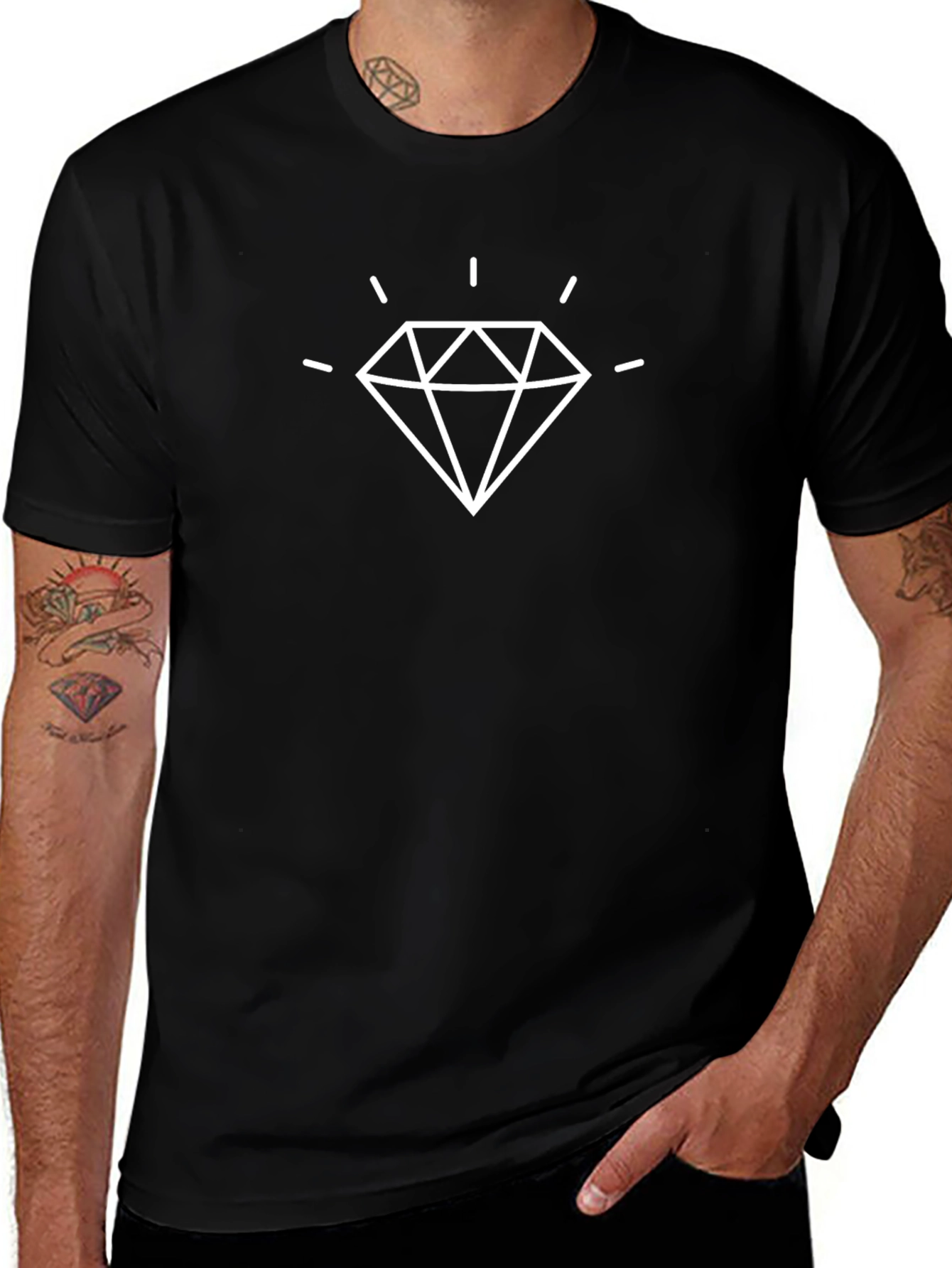 Diamond Graphic Black T-Shirt