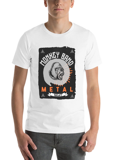 Monkey Band Metal Night Black Graphic T-Shirt