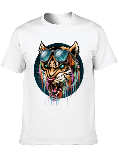 Cool Tiger Graphic Tee - Mens Black T-Shirt