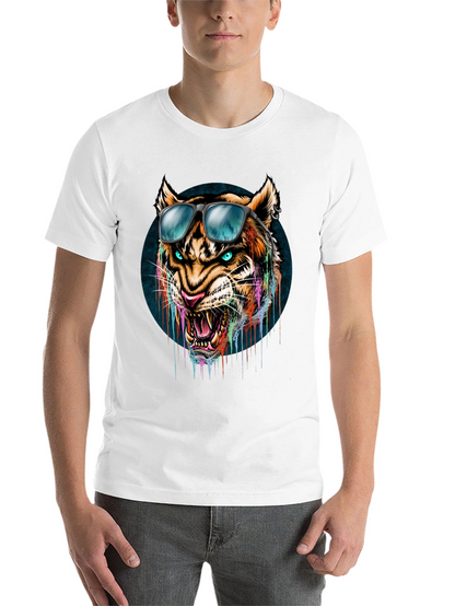Cool Tiger Graphic Tee - Mens Black T-Shirt