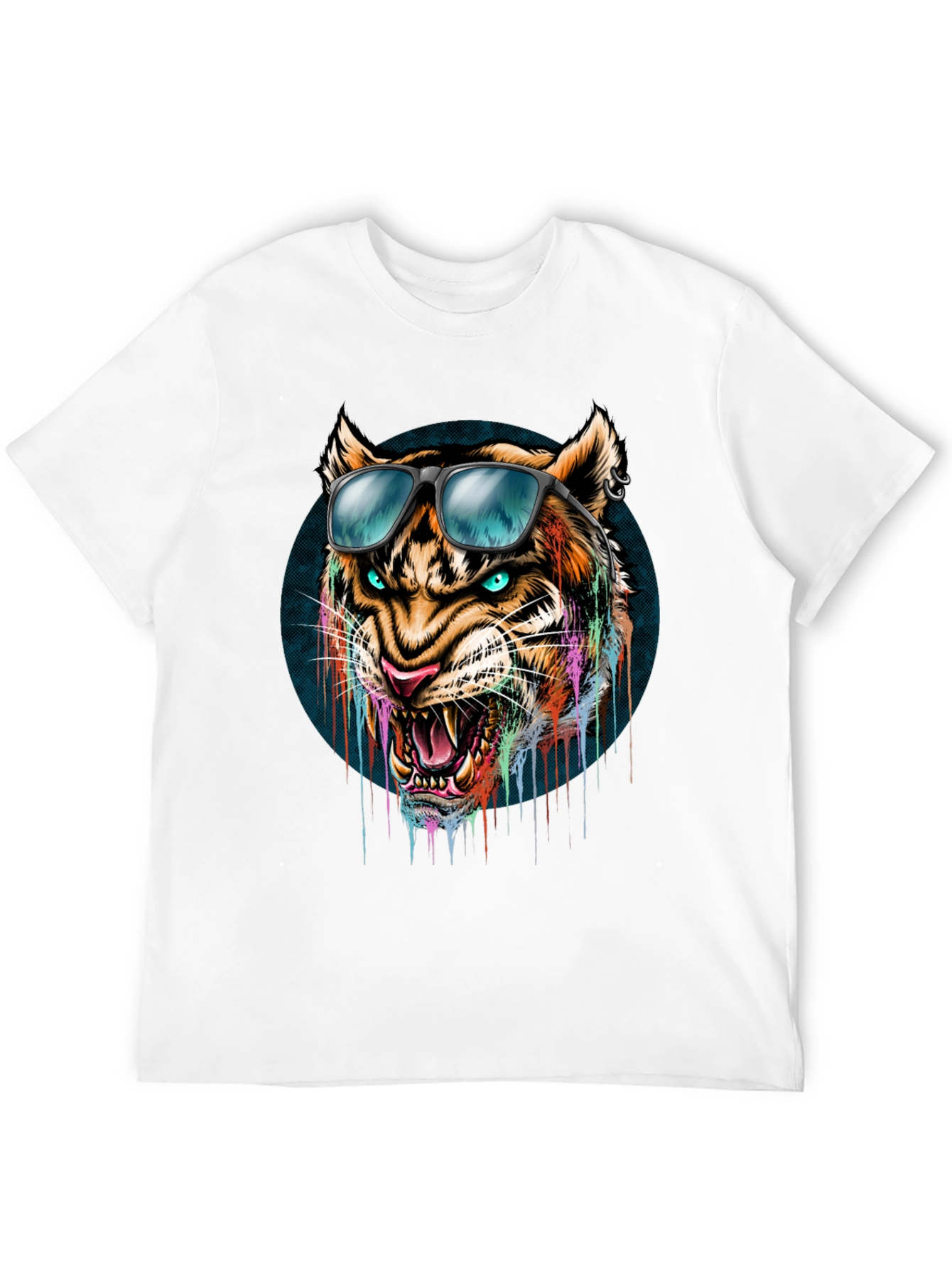 Cool Tiger Graphic Tee - Mens Black T-Shirt