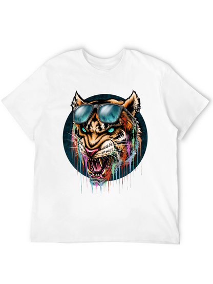 Cool Tiger Graphic Tee - Mens Black T-Shirt