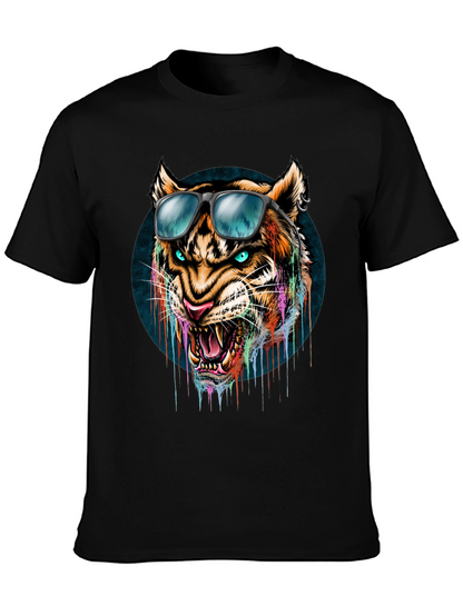 Cool Tiger Graphic Tee - Mens Black T-Shirt