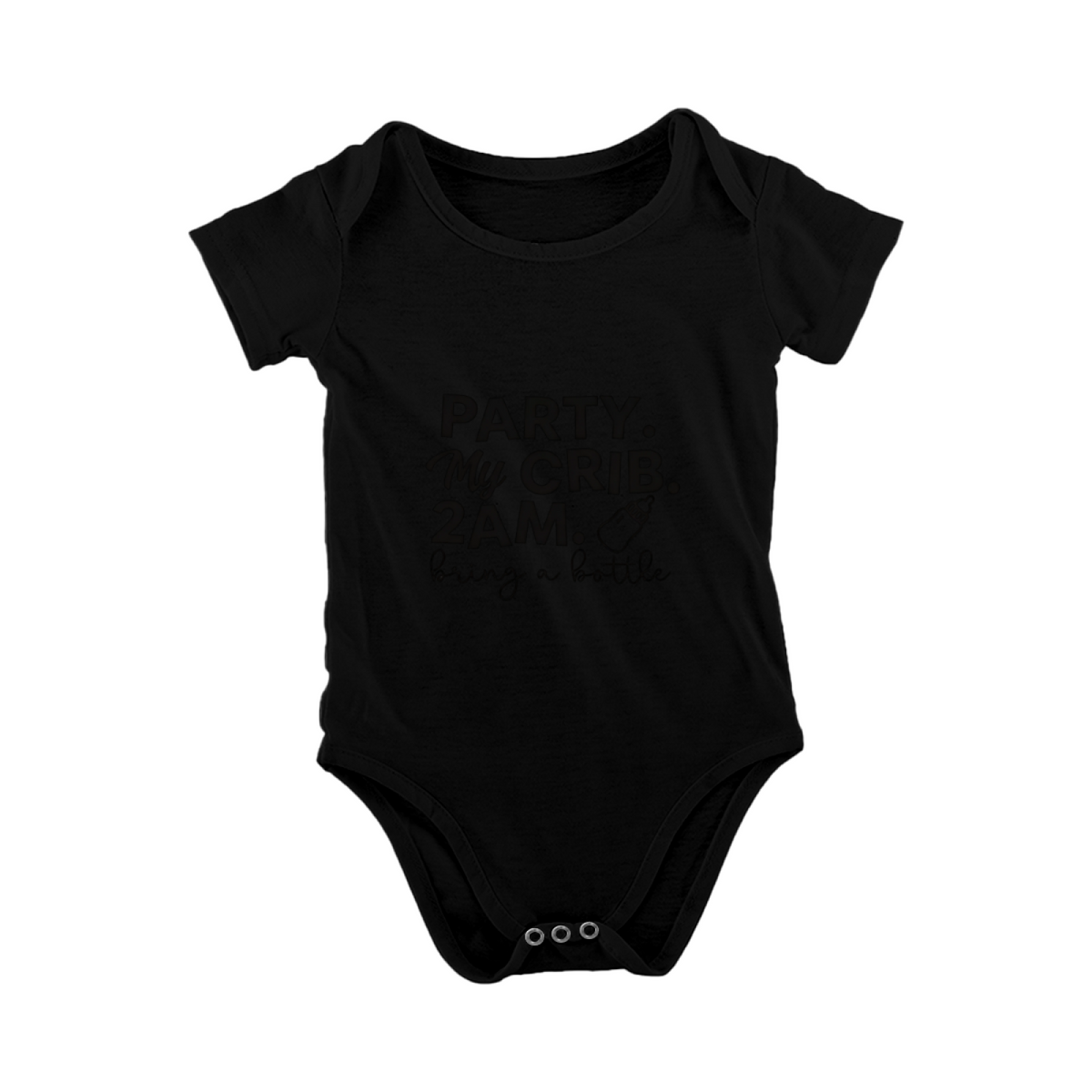 Party My Crib 2AM Bring A Bottle Funny Sleepless Baby Bodysuit