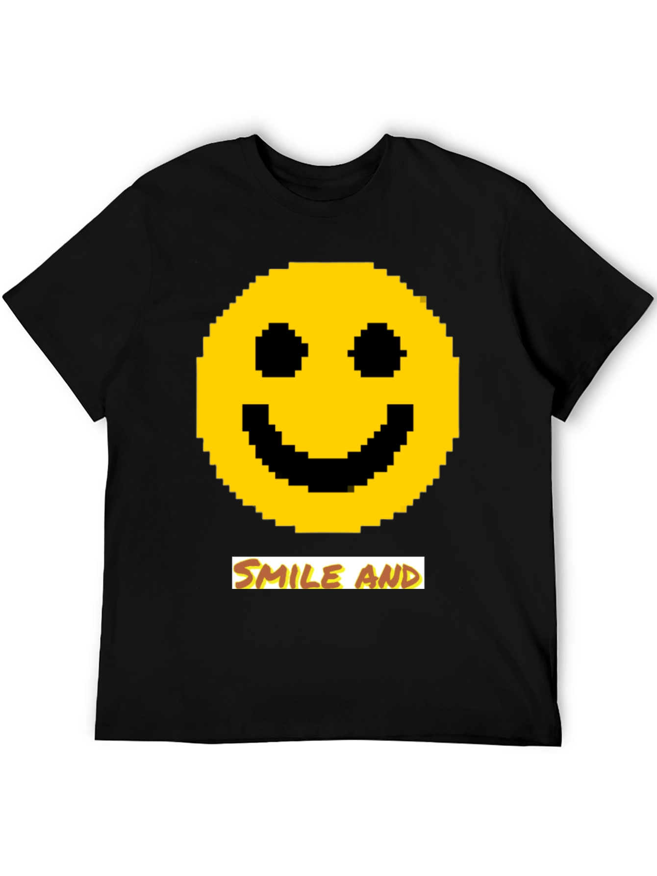 Pixel Smiley Face T-Shirt - Smile and...