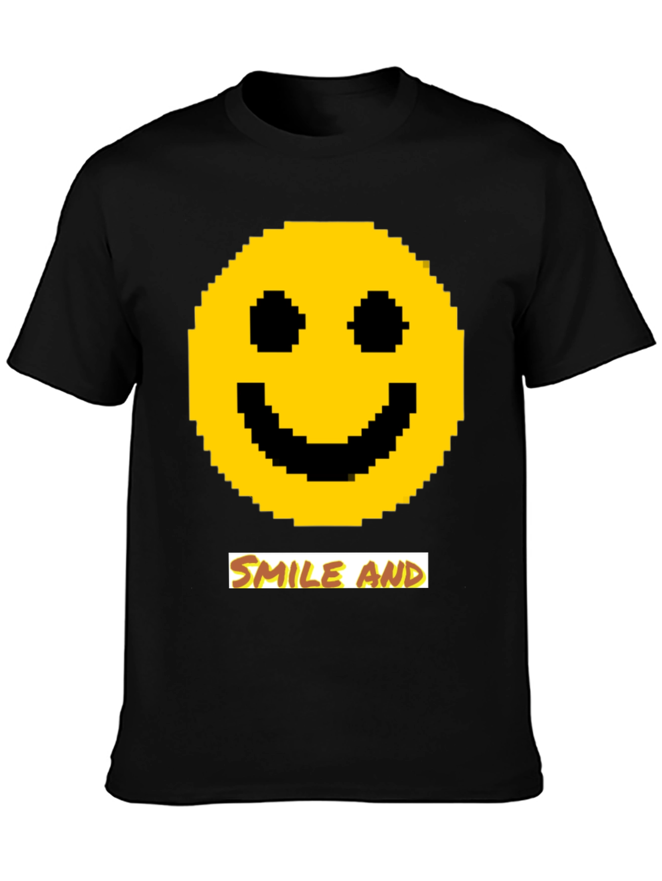 Pixel Smiley Face T-Shirt - Smile and...