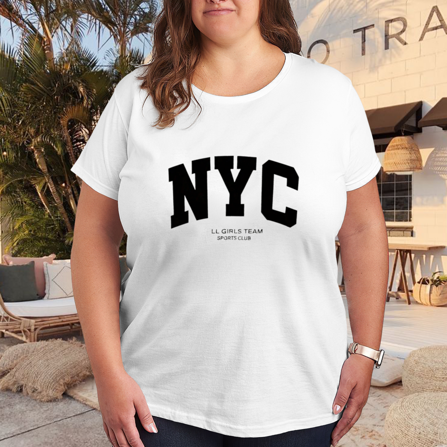 NYC Girls Sports Club Varsity Letter Tee