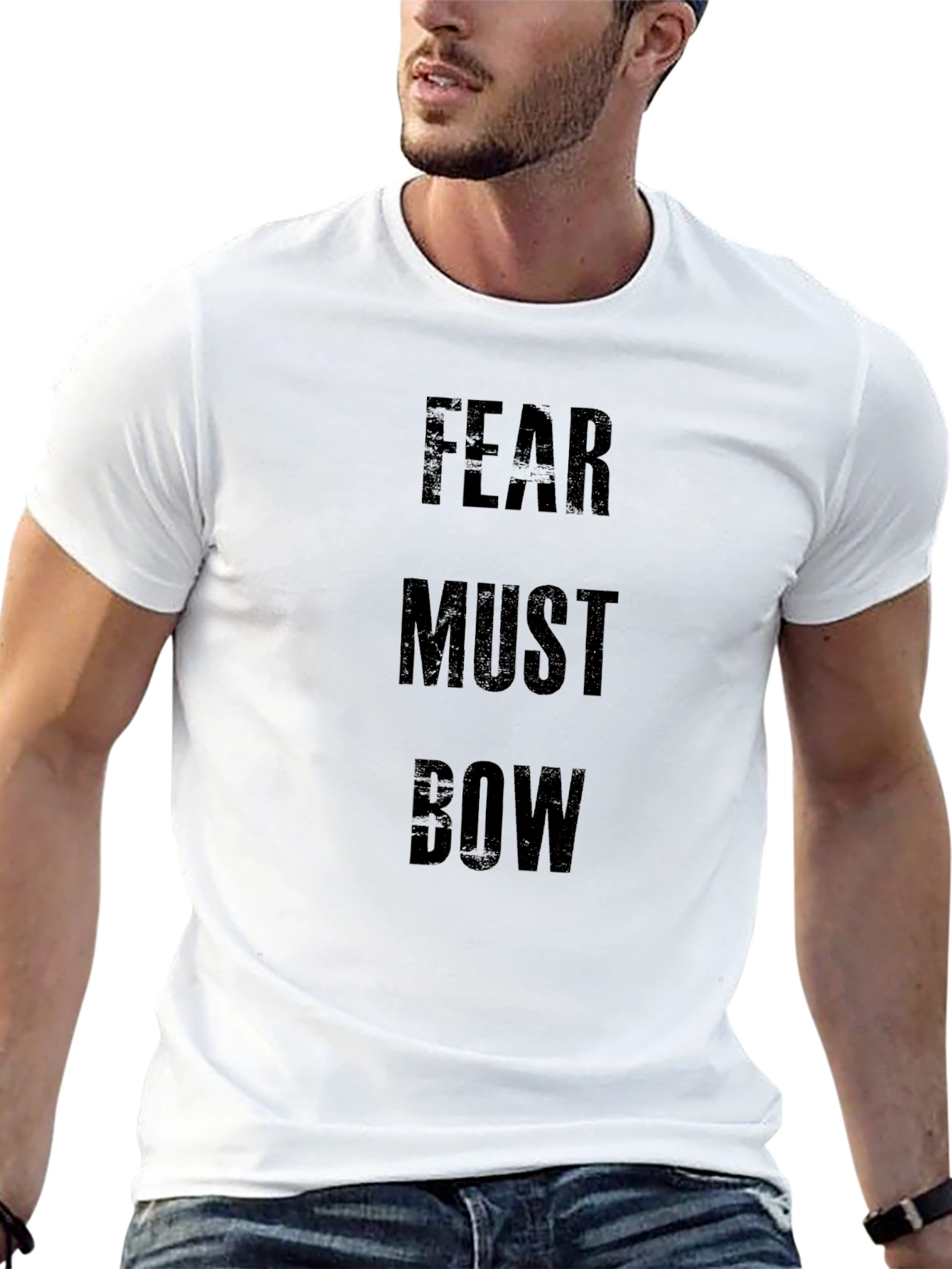 Fear Must Bow Graphic Tee - Black
