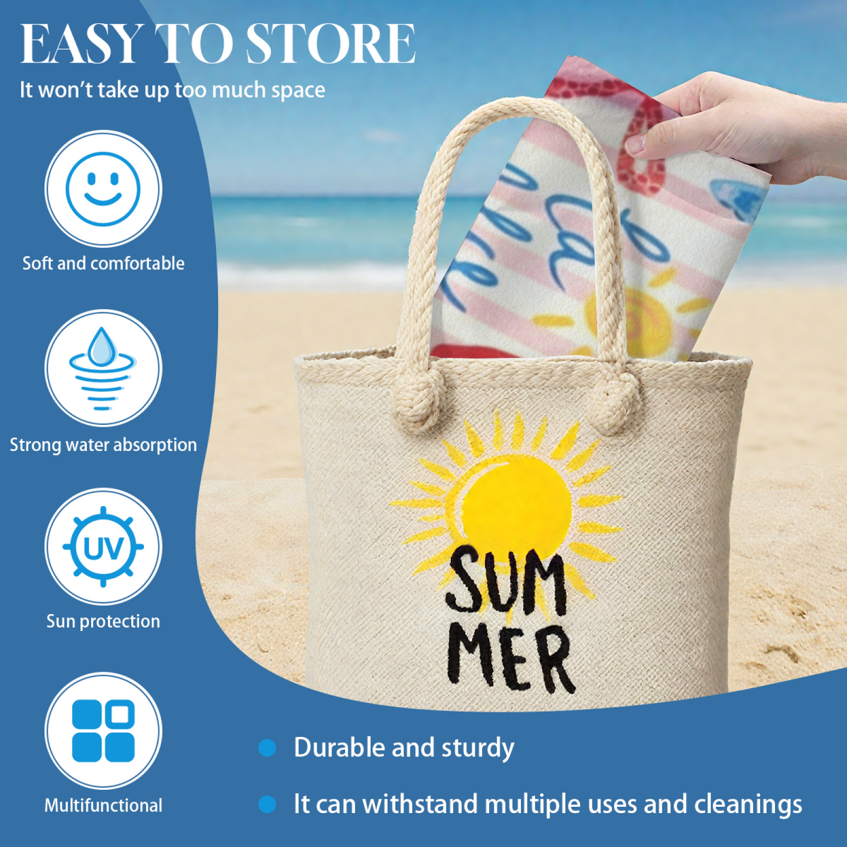 Mediterranean La Dolce Vita Lobster Summer Collage Beach Towel, Multiple Length Versions, Cloud?Like Soft, Fast Dry & Highly Absorbent for European Style Beach Vacation