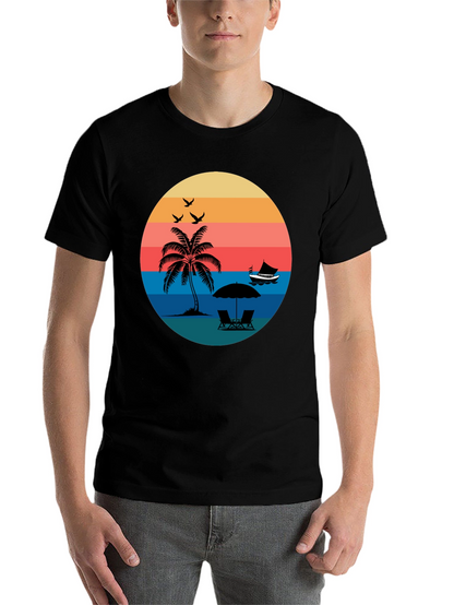 Retro Sunset Beach T-Shirt