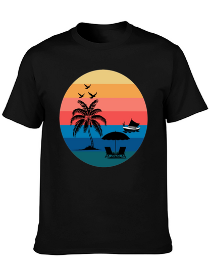 Retro Sunset Beach T-Shirt